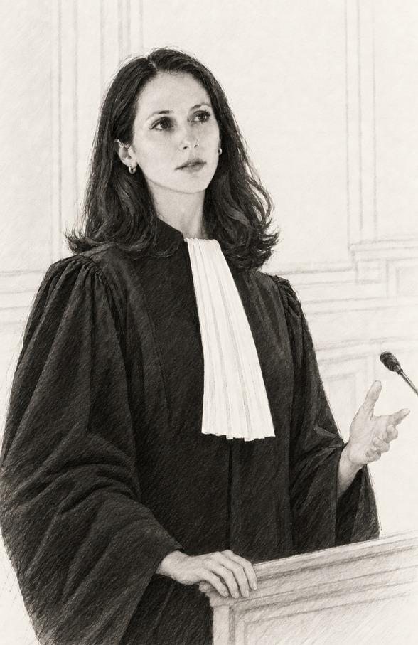 Esquisse portrait de Maître Anne-Marina Magnin, avocate